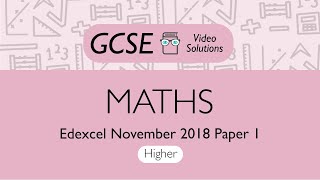 Maths GCSE  November 2018 Paper 1 H  PMT Education [upl. by Alletse]