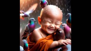 Cute monk ❤️shortsfeed baby cutemonk cute babymonk youtube shorts trending [upl. by Mcnamee]