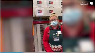 Bunnings Karen have a meltdown for not wearing a mask and asked to leave [upl. by Urian]