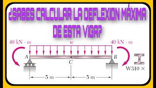 DEFLEXION DE VIGAS POR METODO DE ÁREAS  Cómo calcular la deflexión de una viga por momento de área [upl. by Narud]