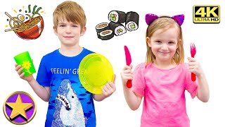 The Table Song for Children  Plate Fork Knife and Glass  4K [upl. by Lever]