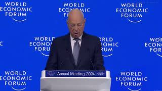 Klaus Schwab Opening Remarks At World Economic Forum Meeting 2024 [upl. by Dorry995]