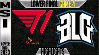 T1 vs BLG Highlights Game 4  MSI 2023 Brackets Lower Final Day 11  T1 vs Bilibili G4 [upl. by Thacker]