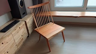 building live edge Lounge chair inspired by George Nakashima [upl. by Haropizt]