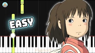 full Spirited Away OST  quotOne Summers Dayquot  EASY Piano Tutorial amp Sheet Music [upl. by Seessel968]