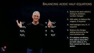 Redox and electrode potentials  Balancing redoxhalf equations using acid and alkaline conditions [upl. by Hales833]