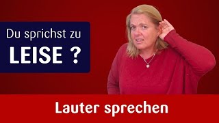 Stimmtraining  Ist deine Stimme zu leise Stimmübungen zum LAUTER SPRECHEN [upl. by Renba]