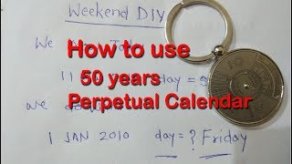 how to use 50 years calendar  how use Perpetual calendar  aliexpress 10050 years calendar [upl. by Atirahs820]