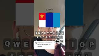 The Name Assad as a Flag TikTok Challenge 😂😂😂 tiktok shorts challenge [upl. by Kawai]