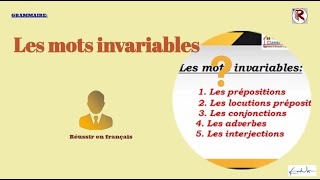 LES MOTS INVARIABLES  un cours complet [upl. by Womack]