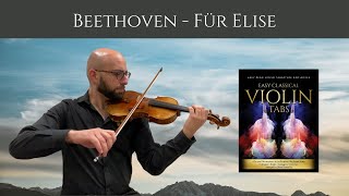 Beethoven  Für Elise  Solo Violin  Classical Violin Tabs [upl. by Belen]