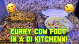 I made curry cow footbrownstew fishricelettuce with mixed bell peppers😋🤤🇯🇲 [upl. by Lipcombe771]