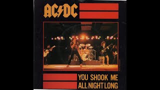 ACDC  You Shook Me All Night Backing Track w Vocals [upl. by Olcott]