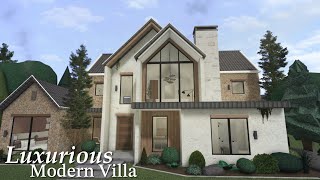 Bloxburg Modern Luxurious Villa  Speedbuild  Roblox Bloxburg [upl. by Draper44]