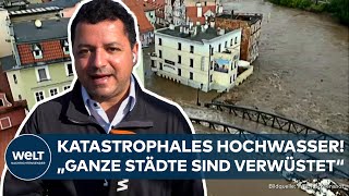 HOCHWASSER IN DEUTSCHLAND In Görlitz an der Neiße bleibt es gefährlich Polen in Not [upl. by Ecnahc]