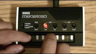 monotron Analog Ribbon Synthesizer Sound Programming Examples In The Studio with Korg [upl. by Bergquist618]