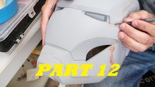 IRON MAN HELMET BUILD PART 12  DETAIL LINES amp NECK OPENING [upl. by Inna]