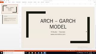 R Studio  Basics of ARIMA amp ARCH  GARCH models for High Frequency daily monthly data Variables [upl. by Ivon]