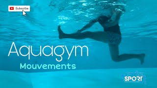 AQUAGYM  mouvements  Actisport by Romain [upl. by Lacey989]