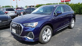 2023 Audi Q3 S Line Premium Plus Navarra Blue  Video Tour with Hunter [upl. by Bohlen412]