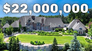 Inside a 22000000 Mega Mansion near Detroit Michigan [upl. by Ecylahs]