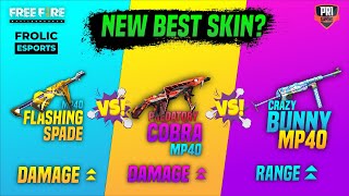 Predator Cobra Mp40 Vs Poker Mp40 Vs Crazy Bunny Mp40  Best Mp40 Skin 2021 Garena Freefire [upl. by Brittan389]