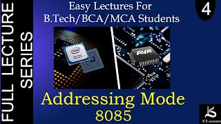 Addressing Modes Of 8085 Microprocessor  Microprocessor And Microcontroller  BTech  Lect 4 [upl. by Ahsiekim]