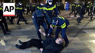 Police in Georgia capital Tbilisi disperse protesters calling for new elections [upl. by Sitsuj]