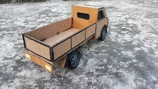 How To Make Tata 407 Truck From Cardboard  Tata Truck Cardboard make home [upl. by Snowber]