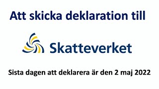 Så här skickar man deklaration till Skatteverket [upl. by Leid863]