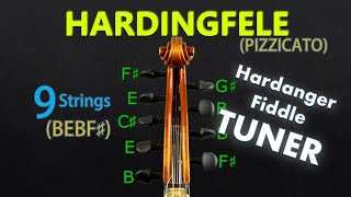 Hardingfele Tuner  9 String Hardanger Fiddle Tuning Pizzicato A440 [upl. by Tessler997]