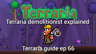 Terraria demolitionist explained Terraria guide ep 66 [upl. by Edmee200]