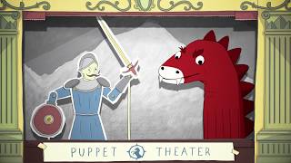 Unicorn Rescue Society Basque Dragon Puppet Show [upl. by Adnauqaj]