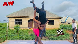 Lashley vs McIntyre vsStrowman  african wrestlings Title Triple Threat Match [upl. by Ogeid]