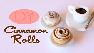 Cinnamon Rolls  Polymer Clay Pastry Tutorial [upl. by Enirtak]