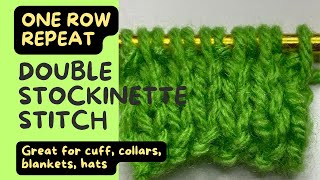 Double Stockinette Stitch English Style Right Hand Tutorial learntoknit knitting knittingvideo [upl. by Fernyak]