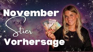 Vorhersage November  STIER Aszendent Sonne und Mond 🍁🖤🕯️ Psychic Tarot Reading  Glory Mueller [upl. by Eisnil842]