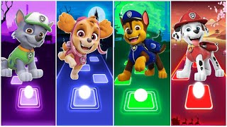 PAW PATROL SKYE ☄️ MARSHALL ☄️ RUBBLE ☄️ CHASE 🌟 Tiles Hop EDM Rush [upl. by Eversole]