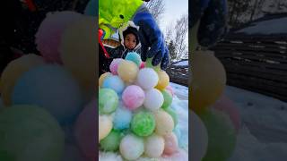 Igloos miniature mallusinfinland ytshorts winter snow positivevibes family shorts viral [upl. by Homer]