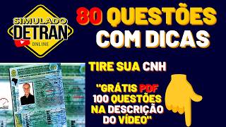 80 QUESTÕES ATUAIS DO DETRAN COM DICAS ESPECIAIS [upl. by Blackmore]