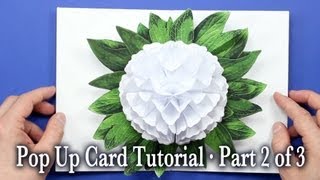 Flower Pop Up Card Tutorial Part 2 of 3 [upl. by Peedsaj]