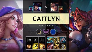 Caitlyn ADC vs Samira Godlike  EUW Master Patch 1421 [upl. by Kcajyllib]