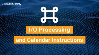 IO Processing and Calendar Instructions [upl. by Ahsekim]