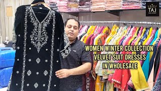 Women Winter Collection Velvet Suit Dresses In Wholesale [upl. by Godfrey140]