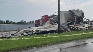 Crazy tornado hit Sikeston Missouri devastating today footage tornado aftermath [upl. by Lihas]