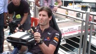 Mark Webber and Playseat Redbull Racing F1 [upl. by Ellennad]