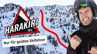 Die Steilste Piste im Zillertal Harakiri 78 Gefälle im Skigebiet Mayrhofen [upl. by Uriia963]