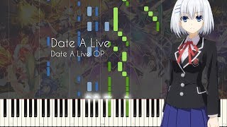 Date A Live  Date A Live OP  Piano Arrangement Synthesia [upl. by Shurwood294]