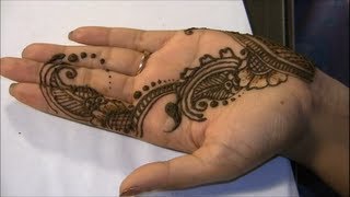 How to Make Henna Mehendi Design  Easy Design for Palm [upl. by Ready]