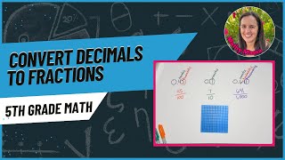 How to Convert Decimals into Fractions using Place Value Blocks  5th Grade [upl. by Currier]